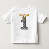 ザビッグワンレトロヒップホップ第1誕生日 トドラーTシャツ (裏面)