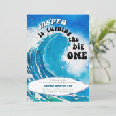 ザビッグワン海サーフィンウェーブ1st誕生日 招待状 (スタンド正面)