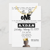 ザビッグワン誕生日、悪名高い90年代ヒップホップ 招待状 (正面/裏面)