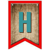 ザビッグワン魚釣りテーマボーイズファースト誕生日 バンティングフラッグ (第2の旗)