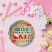 ザビッグワン魚釣りテーマボーイズファースト誕生日 ペーパープレート (パーティー)