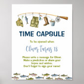 ザビッグワン魚釣り誕生日タイムカプセルサイン ポスター (正面)