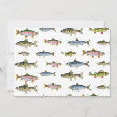 ザビッグワン魚釣り誕生日写真サンキューカード サンキューカード (裏面)