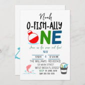 ザビッグワン魚釣り誕生日招待 シーズンカード (正面/裏面)