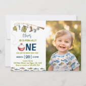 ザビッグワン魚釣り1歳招待状 招待状 (正面)