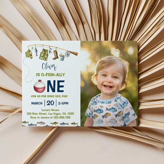 ザビッグワン魚釣り1歳招待状 招待状