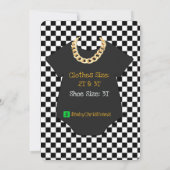 ザビッグワン|アフロヒップホップ男の赤ちゃんレトロ誕生日 招待状 (裏面)