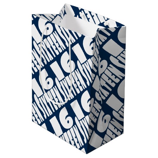 ザビッグ16誕生日 ミディアムペーパーバッグ (裏面アングル)