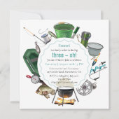 ザビッグ3-Oh魚釣り | 30th誕生日 招待状 (正面)