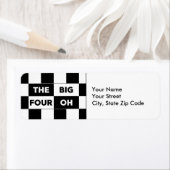 ザビッグ4 Oh白黒チェッカーボードラベル ラベル (インサイチュ)