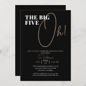 ザビッグ5オーブラック50thサプライズ誕生日 招待状 (正面/裏面)