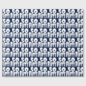 ザビッグ50フィティート誕生日 ラッピングペーパー (フラット)