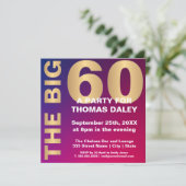 ザビッグ60誕生日招待状 招待状 (スタンド正面)