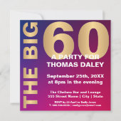 ザビッグ60誕生日招待状 招待状 (正面)