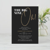 ザビッグ9オーブラック50誕生日 招待状 (スタンド正面)