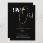 ザビッグ9オーブラック50誕生日 招待状 (正面/裏面)