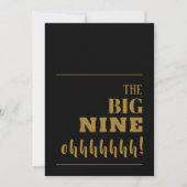 ザビッグ90ブラック金ゴールドバースデーパーティ招待状 (正面)