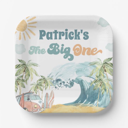 ザビッグONEバースデーパーティー紙プレート ペーパープレート (正面)