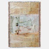 ザビトゥルヴィアンマンバイレオナルドアンティークパーチメント スローブランケット (正面縦)