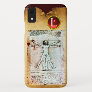 ザビトゥルヴィアンマンパーチメントレッドルビーモノグラム iPhone XRケース
