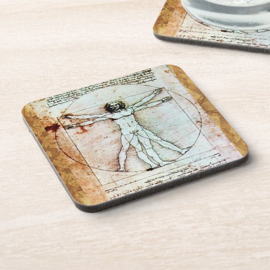 ザビトゥルーアン男性アンティーク羊皮紙 コースター (左側)