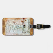 ザビトゥルーアン男性アンティーク羊皮紙 ラゲッジタグ (正面横)