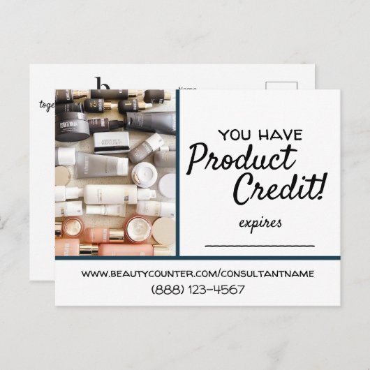 ザビューティカウンター商品クレジットはがき ポストカード (正面/裏面)