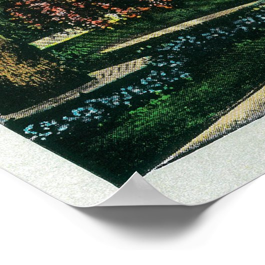 ザビューティフルブッシュ沈んだガーデンズパサデナ, CA ポスター (角)