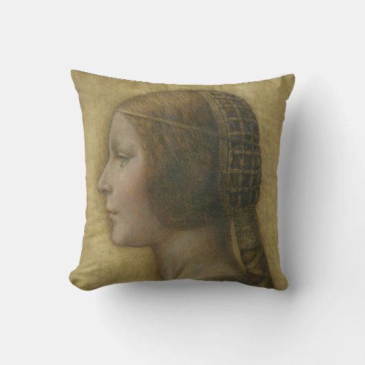 ザビューティフルプリンセス(レオナルド・ダ・ヴィンチ) クッション (正面)