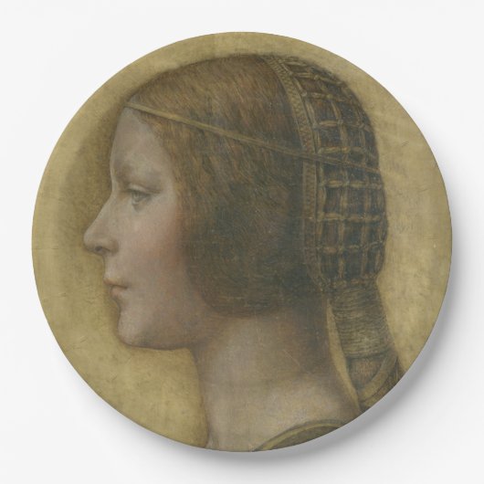 ザビューティフルプリンセス(レオナルド・ダ・ヴィンチ) ペーパープレート (正面)