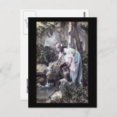 ザビューティフルメイドロマンチックフランスの1906ヴィンテージ ポストカード (正面/裏面)