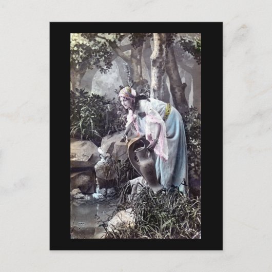 ザビューティフルメイドロマンチックフランスの1906ヴィンテージ ポストカード (正面)