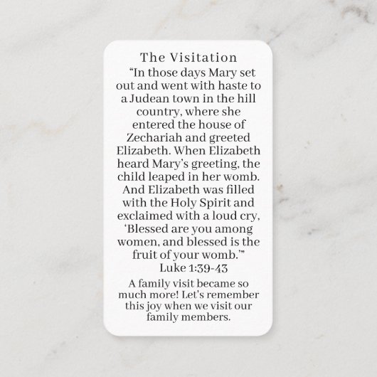 ザビューティ祈りの言葉カード コーリングカード (裏面)