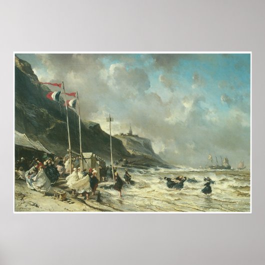 ザビーチアットグランヴィル， 1863 ポスター (正面)