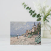 ザビーチアットトルヴィルバイクラウドモネポストカード ポストカード (スタンド正面)