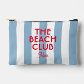 ザビーチクフランスのラッドブルーカバナストライプ アクセサリーポーチ (正面)