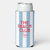 ザビーチクフランスのラッドブルーカバナストライプ スリム缶クーラー (Seltzer裏面)