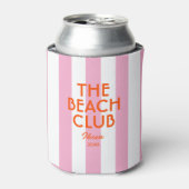 ザビーチクラブイビザピンクカバナストライプー 缶クーラー