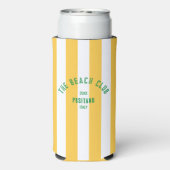 ザビーチクラブクレストイエローカバナストライプー スリム缶クーラー (Seltzer裏面)