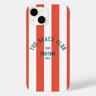 ザビーチクラブクレストレッドカバナストライプー Case-Mate iPhone 14ケース