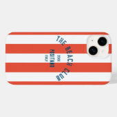 ザビーチクラブクレストレッドカバナストライプー Case-Mate iPhoneケース (裏面 (横))