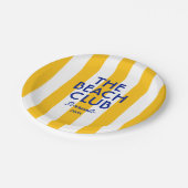 ザビーチクラブソレントイエローカバナストライプラウンド ペーパープレート (アングル)