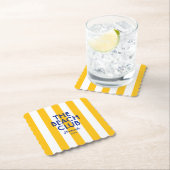 ザビーチクラブソレントイエローカバナストライプー ペーパーコースター (インサイチュ)
