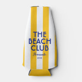 ザビーチクラブソレントイエローカバナストライプー ボトルクーラー (正面)