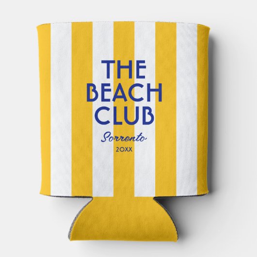 ザビーチクラブソレントイエローカバナストライプー 缶クーラー (裏面)