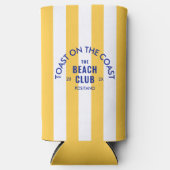 ザビーチクラブトーストオンザコーストイエローストライプ スリム缶クーラー (正面)