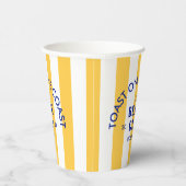 ザビーチクラブトーストオンザコーストイエローストライプ 紙コップ (右)