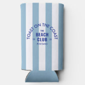 ザビーチクラブトーストオンザコーストブルーストライプ スリム缶クーラー (裏面)