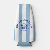ザビーチクラブトーストオンザコーストブルーストライプ ボトルクーラー (正面)