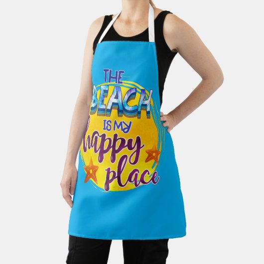 ザビーチマイハッピープレイス引用文海シーおもしろい エプロン (インサイチュ)